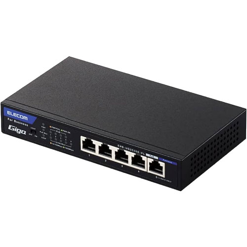 e-TREND｜エレコム EHB-UG2C05E-PL [法人用スイッチ/Gigabit/PoE/5