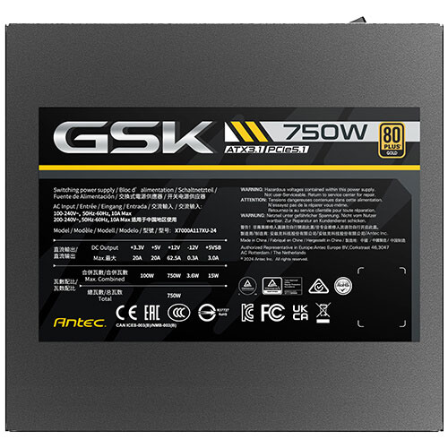 e-TREND｜ANTEC GSK750 ATX3.1 [ATX3.1電源 80PLUS GOLD認証 GSK 750W]