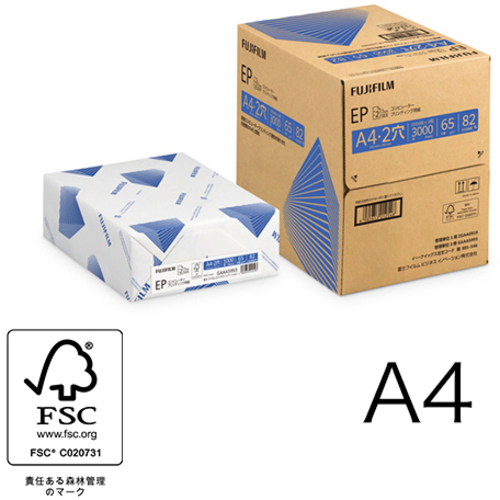 富士フイルムビジネスイノベーション EP A4 2穴7mmSH 1箱（1000枚×3冊