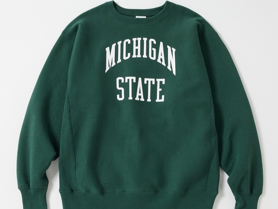 チャンピオン入魂の新作「ミシガン州立大学」ロゴ入りトップスが、欲し