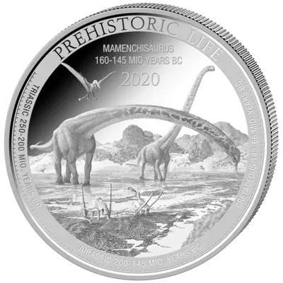 Buy 1 oz Silver Coin - Prehistoric Life - Mamenchisaurus - 2020
