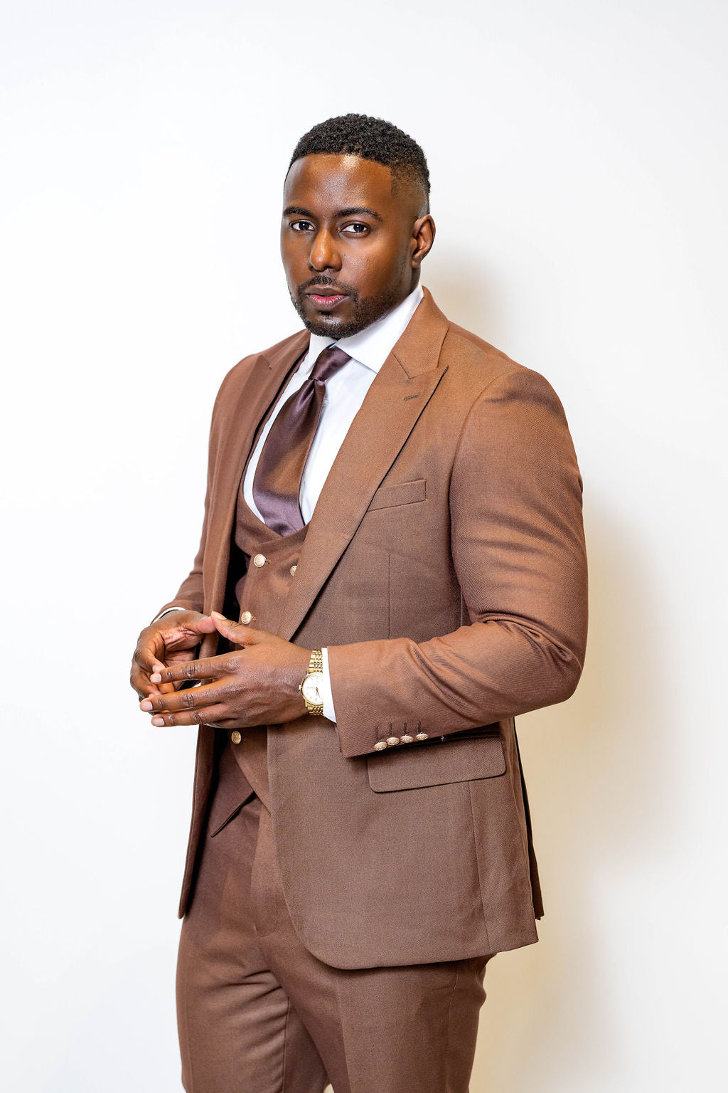 3 Piece Brown Suit – Eaden Myles