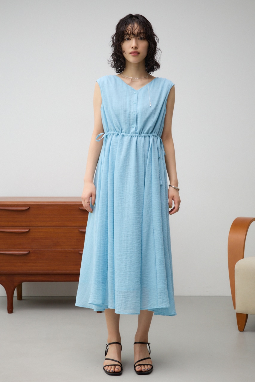 AZUL BY MOUSSY | ウエスト切替袖ギャザーノースリーブワンピース