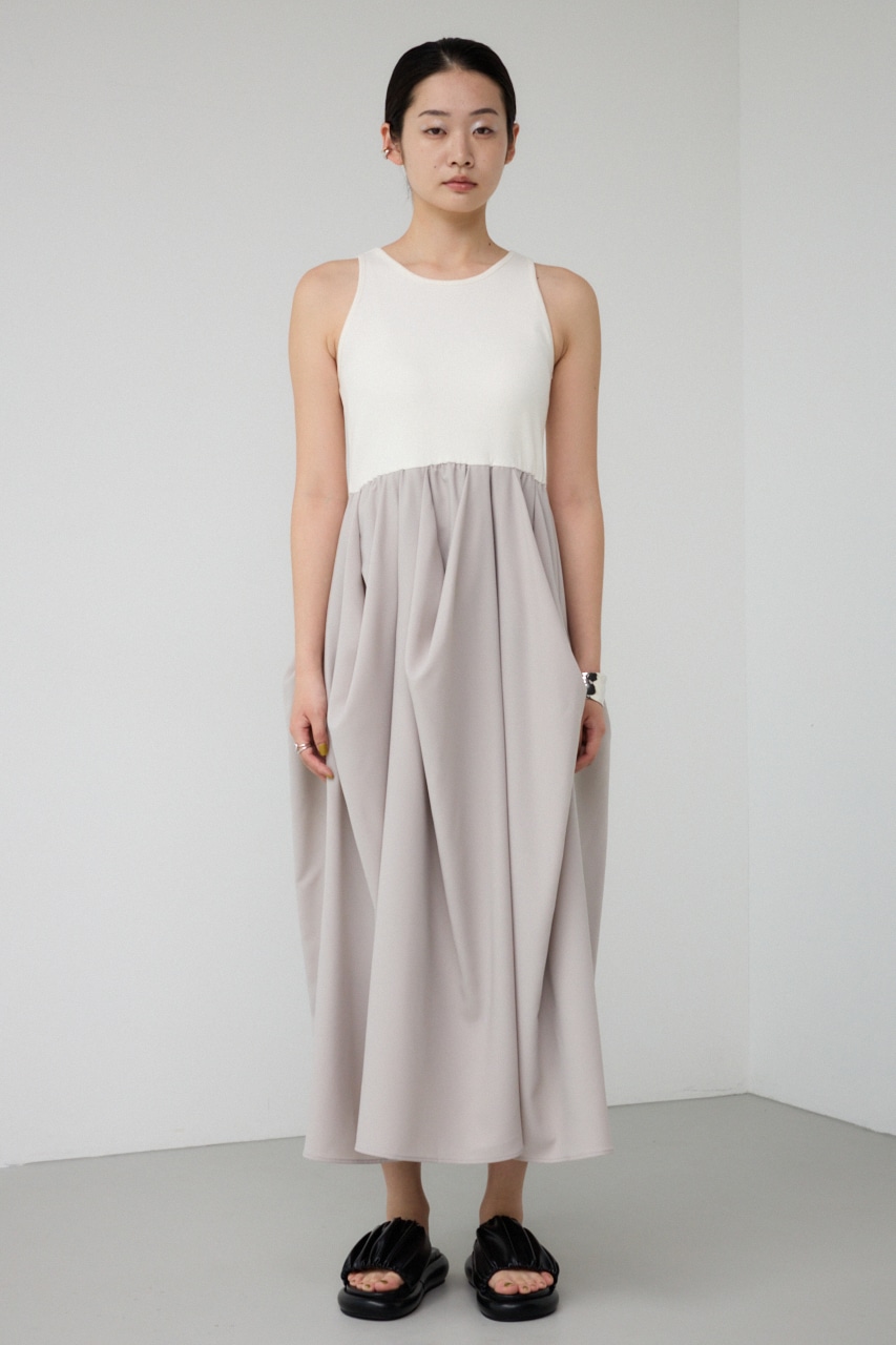 AZUL BY MOUSSY | 【PLUS】タックドレープドッキングワンピ