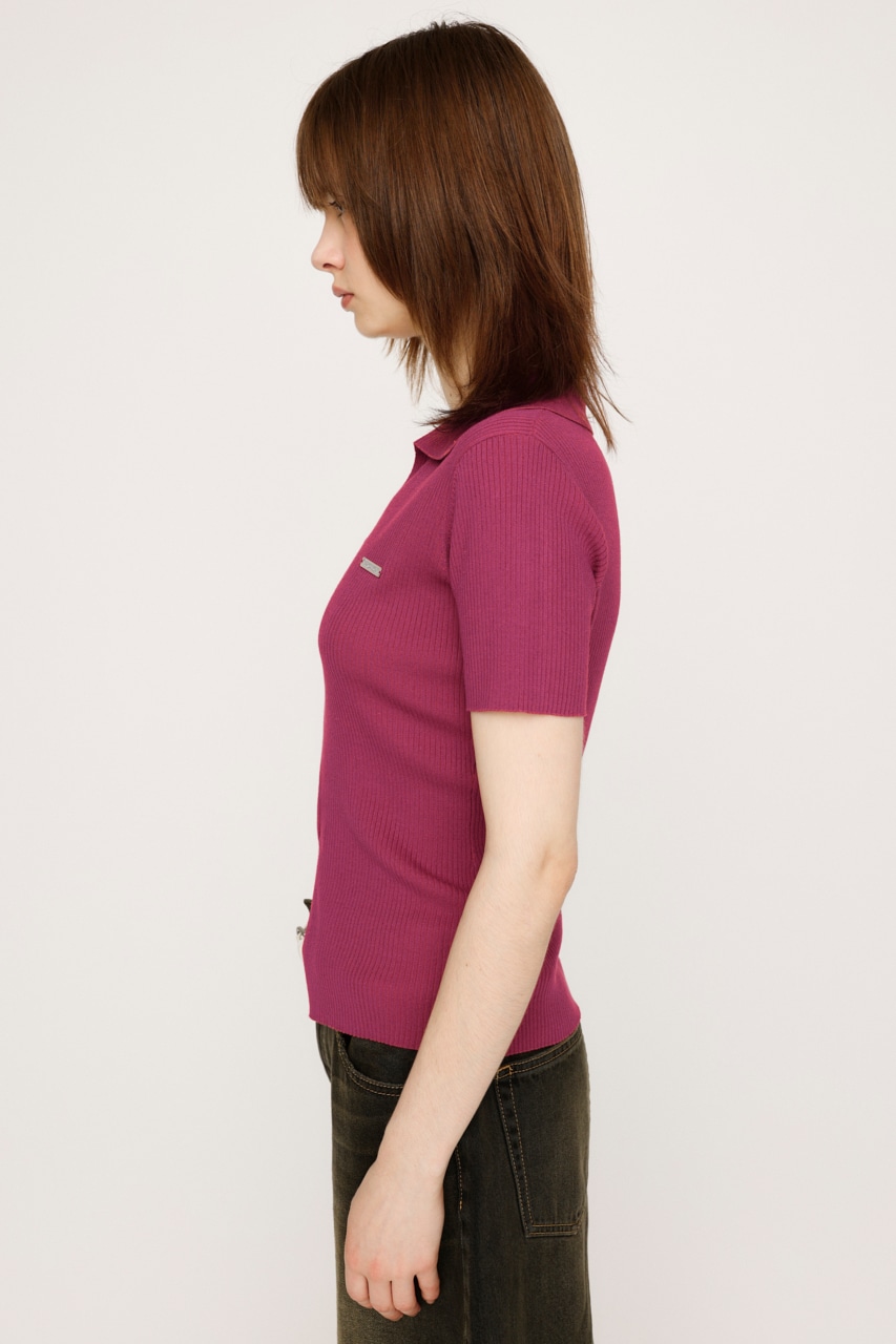 SLY | DUAL COLOR FRONT ZIP KNIT トップス (ニット ) |SHEL'TTER WEBSTORE