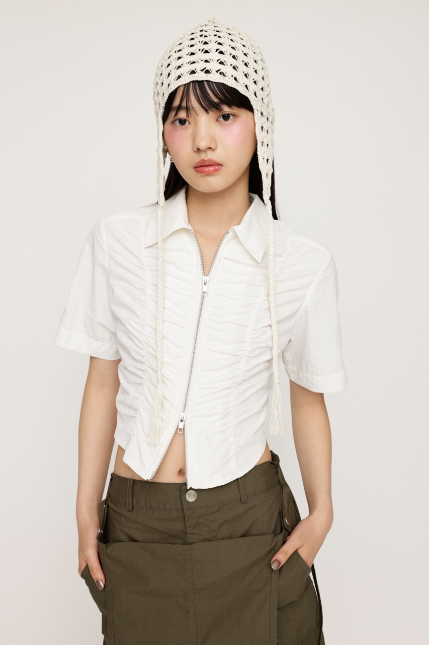 SLY | FRONT ZIP BACK OPEN ブラウス (シャツ・ブラウス ) |SHEL'TTER