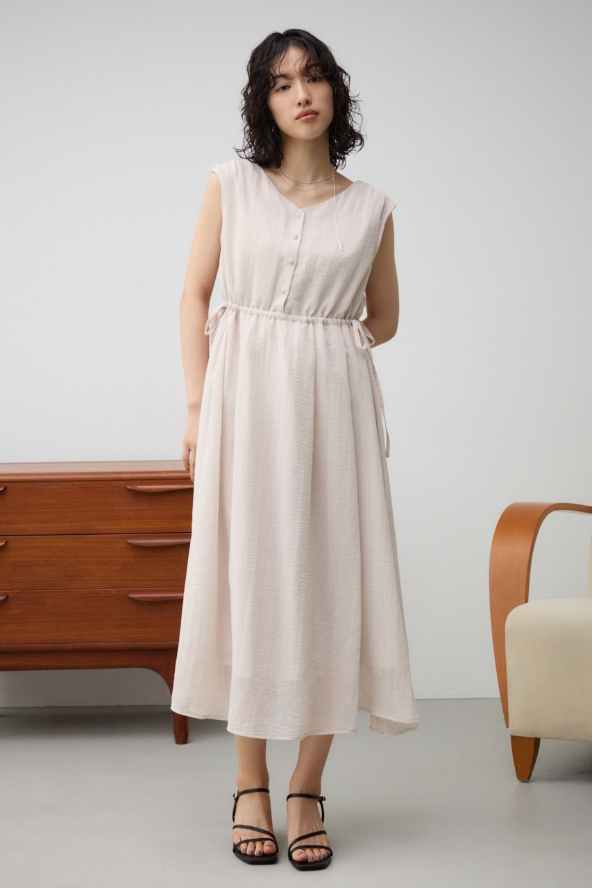 AZUL BY MOUSSY | ウエスト切替袖ギャザーノースリーブワンピース