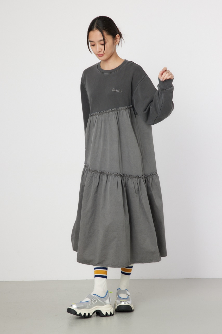 RODEO CROWNS WIDE BOWL | ピグメント布帛ドッキングワンピース