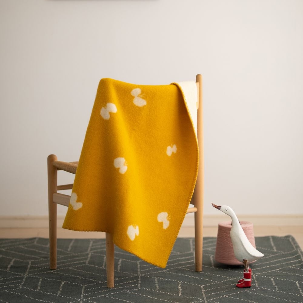 KLIPPAN/クリッパン ウール ミニブランケット CHOUCHO ゴールド