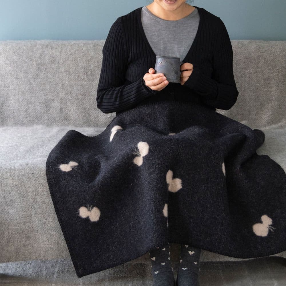 KLIPPAN/クリッパン ウール ミニブランケット CHOUCHO ブラック