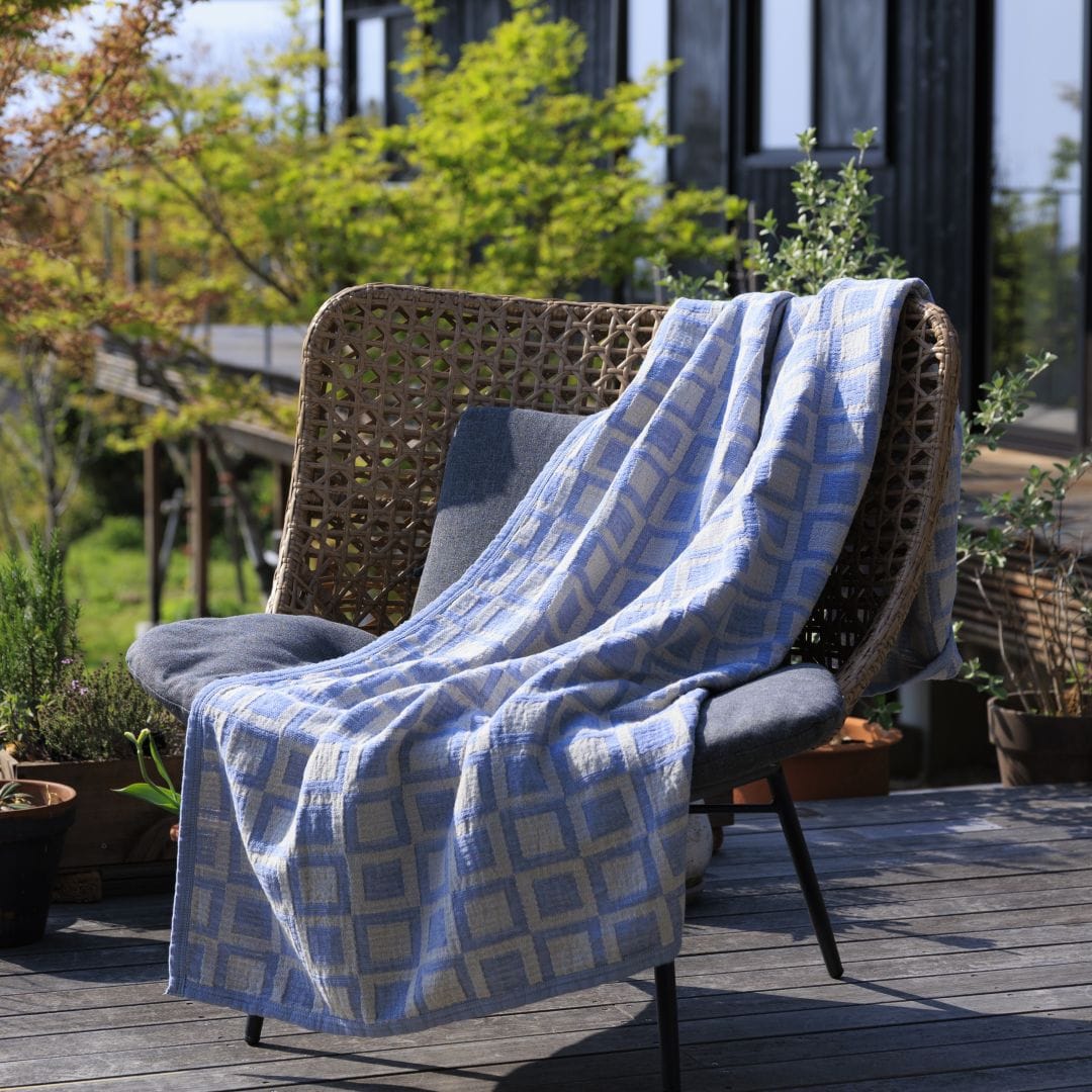 KLIPPAN/クリッパン リネン＆シュニールコットン シングルブランケット