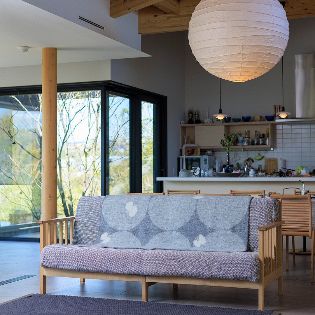 KLIPPAN/クリッパン ウール ハーフブランケット PERHONEN ライトグレー