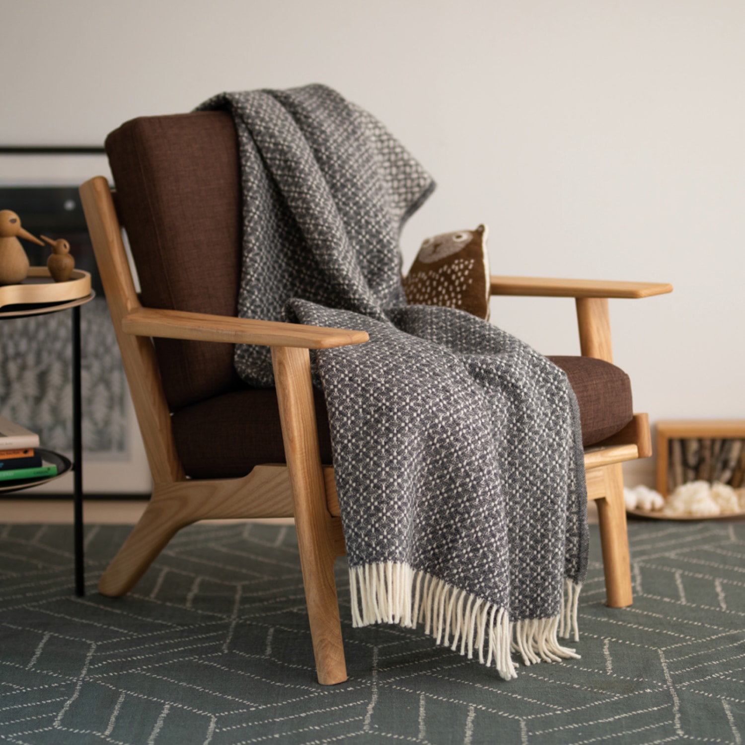 KLIPPAN/クリッパン スロー ダリア グレー | サステナブルショップ エ