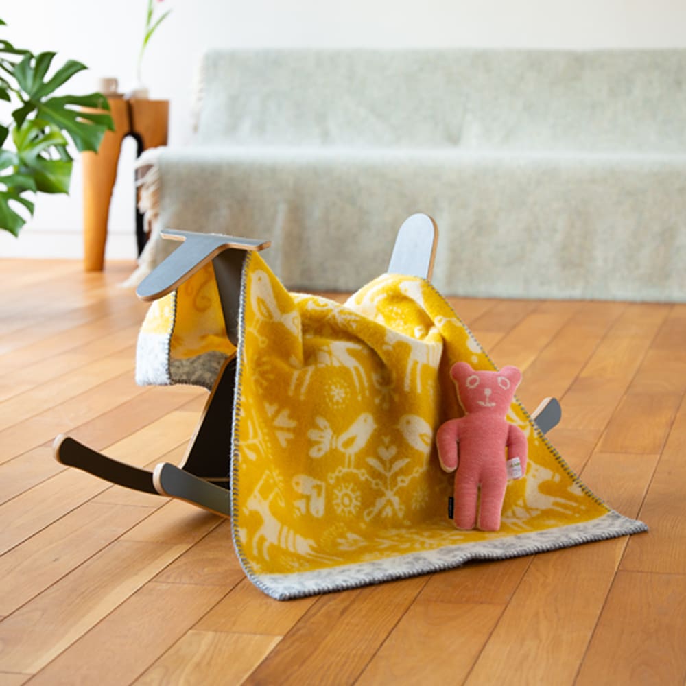 KLIPPAN/クリッパン ウールミニブランケット ジョイ イエロー