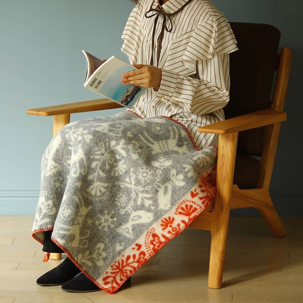 KLIPPAN/クリッパン ウールミニブランケット ジョイ ホワイト