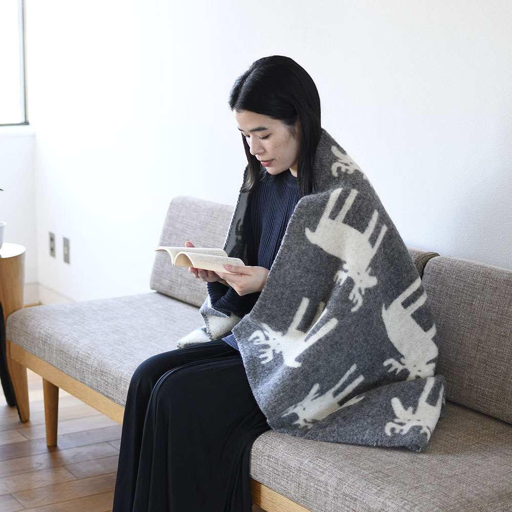 KLIPPAN/クリッパン ウール ハーフブランケット ベングトのムース