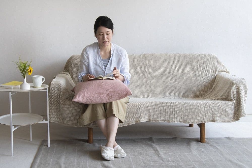 KLIPPAN/クリッパン コットンスロー バスケット ベージュ