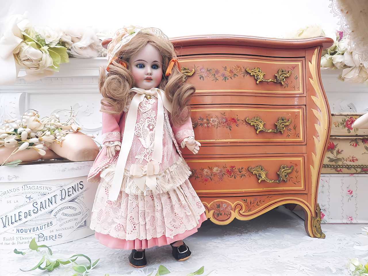 ゲブリューダー キューレンツ工房 美少女ビスクドール - 薔薇と天使の