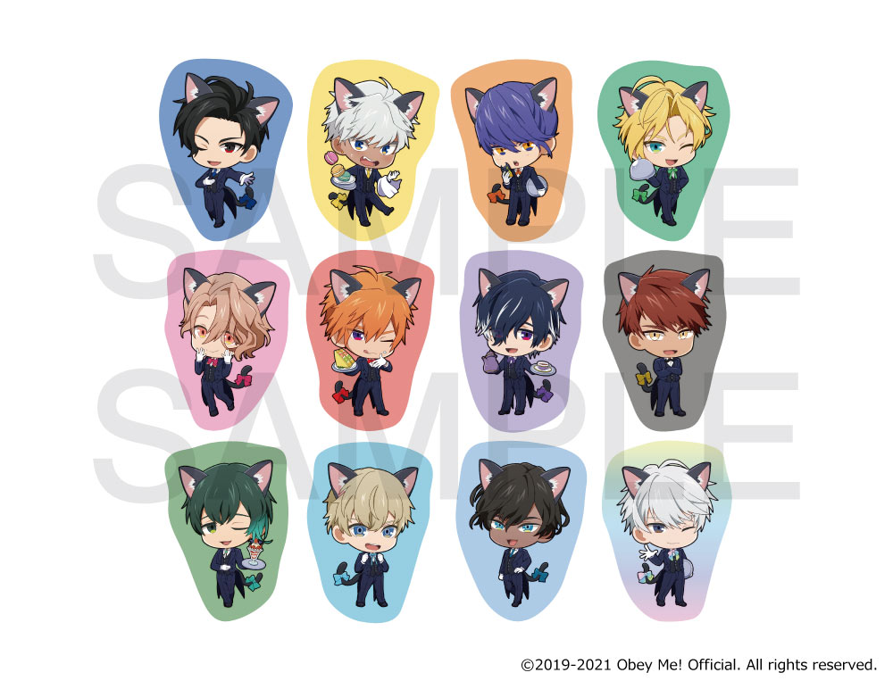 ObeyMe!×mixx garden 黒猫執事喫茶 ミニキャラクッション(レヴィアタン)