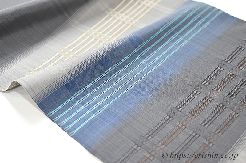 藤山千春 吉野間道九寸織名古屋帯（緯吉野/藤煤竹色） 『着物・呉服