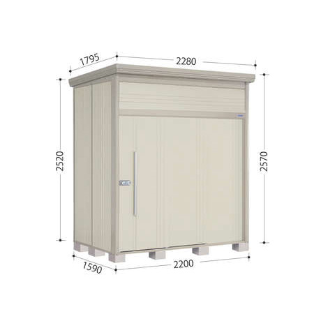 タクボ物置JN-2215(高天井タイプ 背面・側面棚付き) - エクステリア