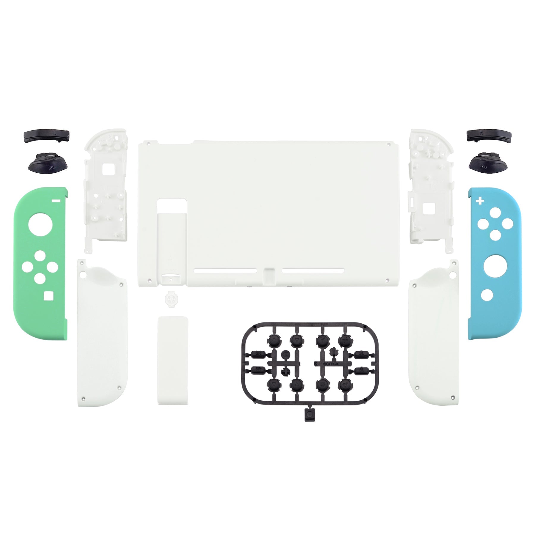 eXtremeRate White Back Plate for Nintendo Switch Console, Handheld