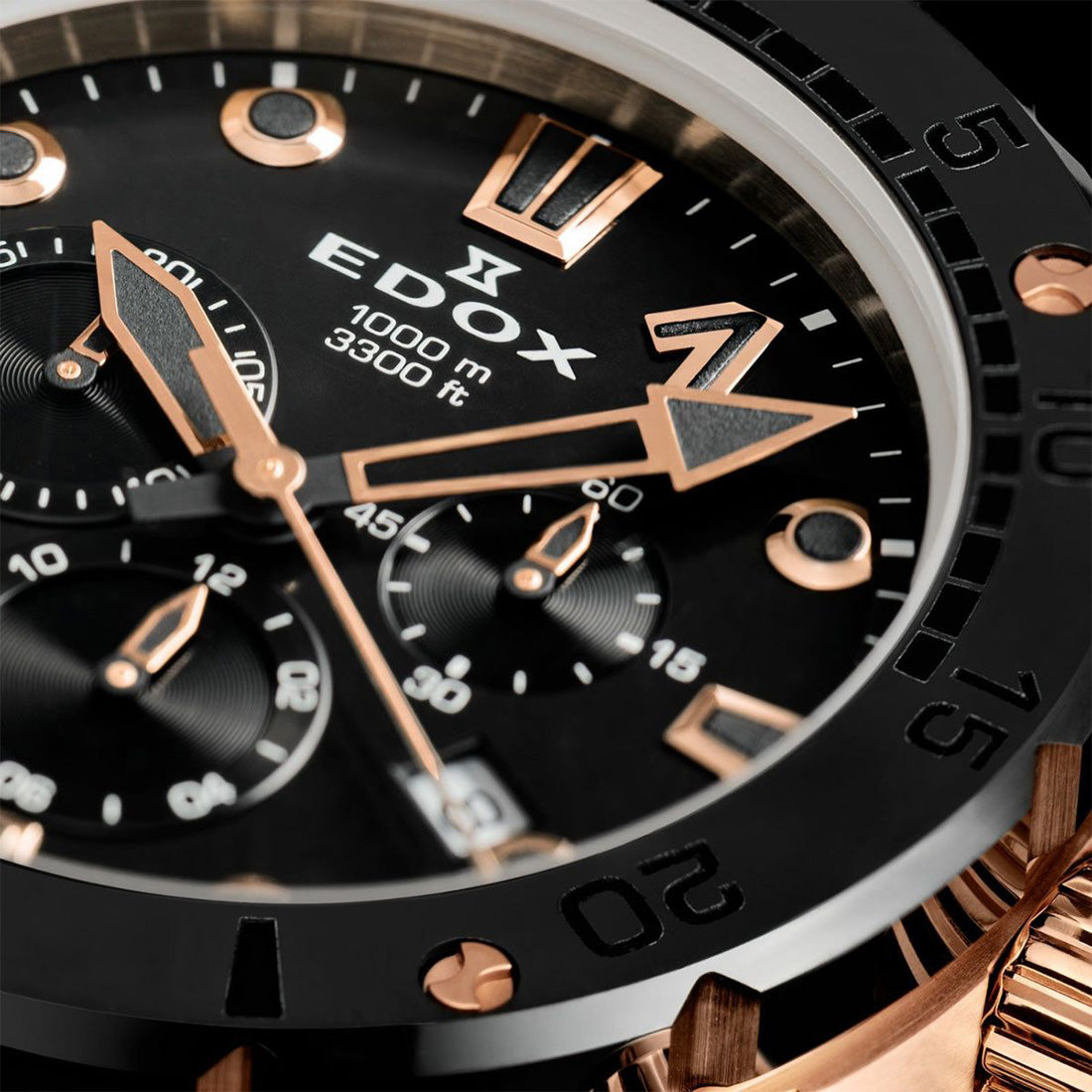 クロノオフショア1 クロノグラフ 10242-TINR-NIR｜エドックス