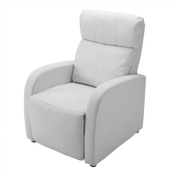 ラウンジチェアDX（レッグレスト連動タイプ）ホワイト【幅66cm】の通販