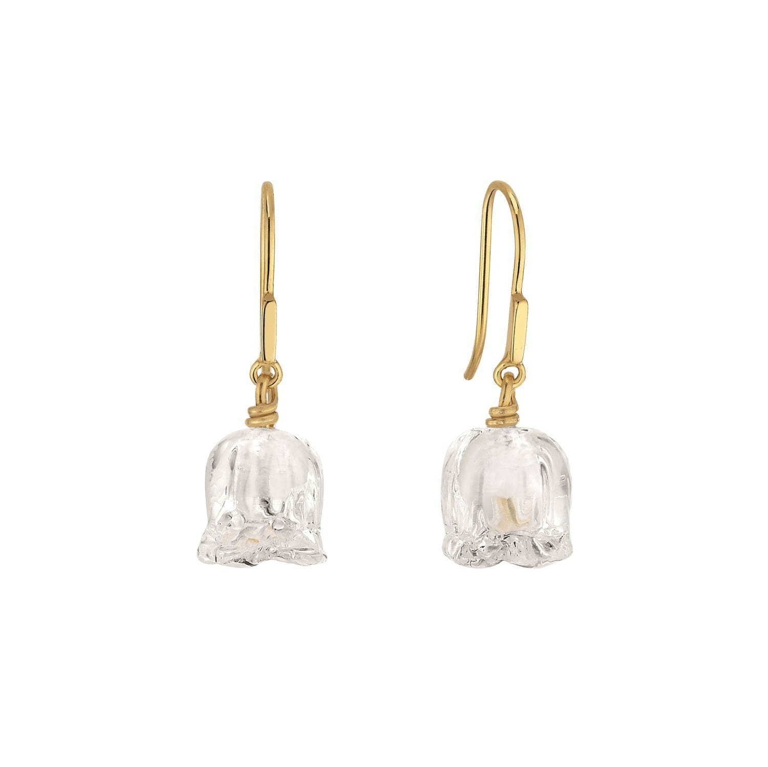 すずらん”を象ったラリックのジュエリー「ミュゲ」にゴールドパーツの