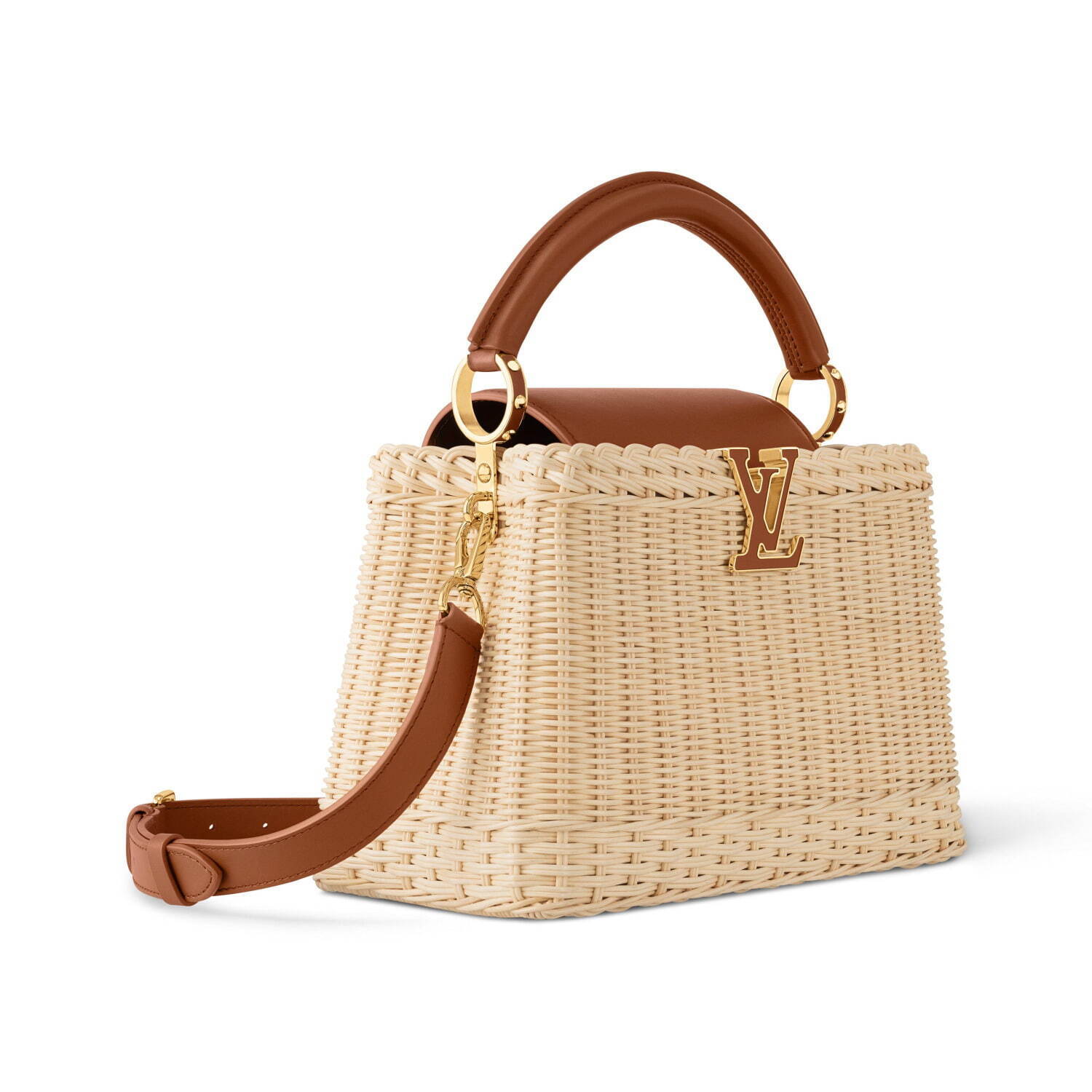 ルイ・ヴィトンのアイコンバッグ「カプシーヌ」“ラタン編み”×レザー