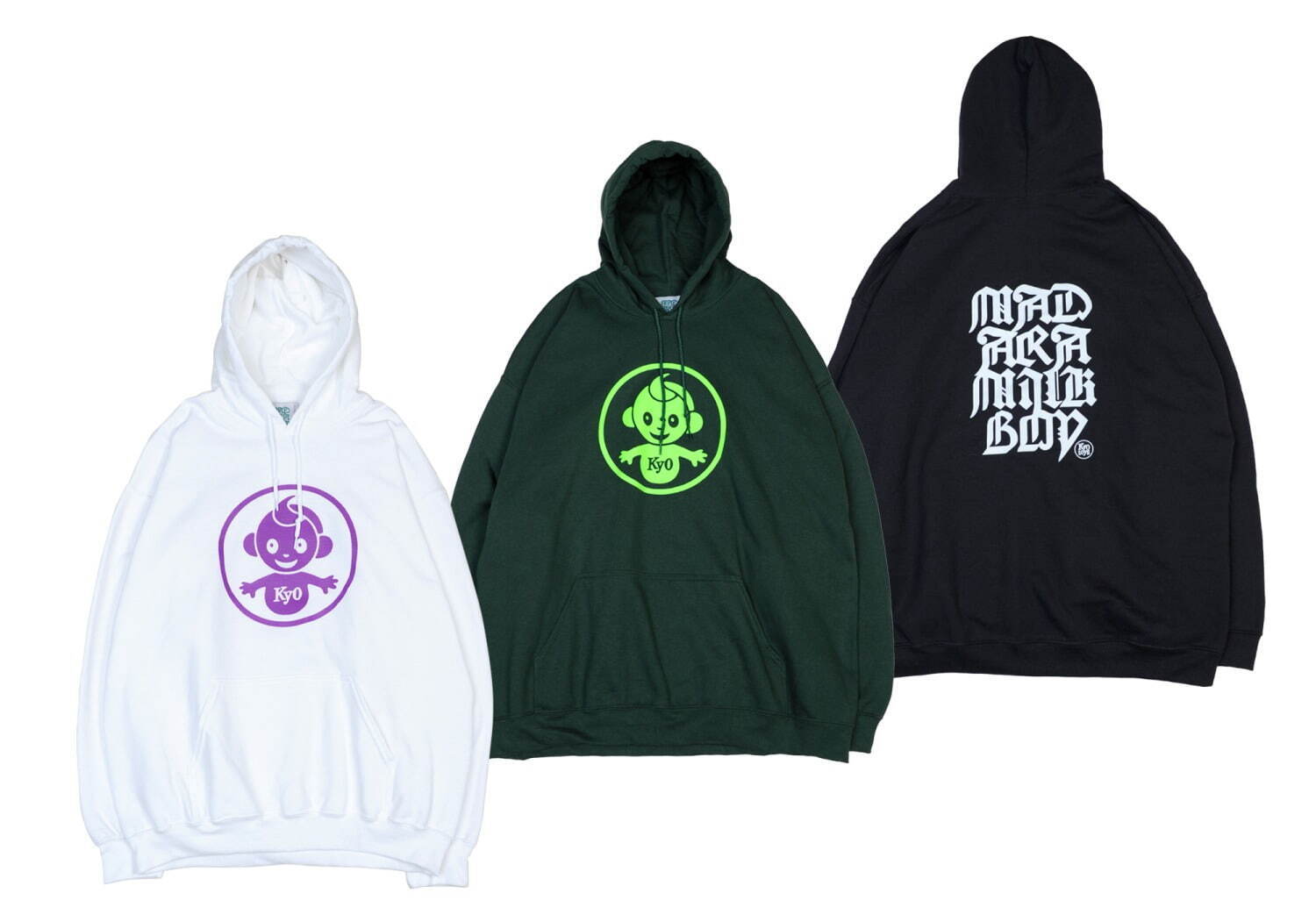 ミルクボーイ×マダラニンゲン、“不思議な生き物”の総柄フーディや