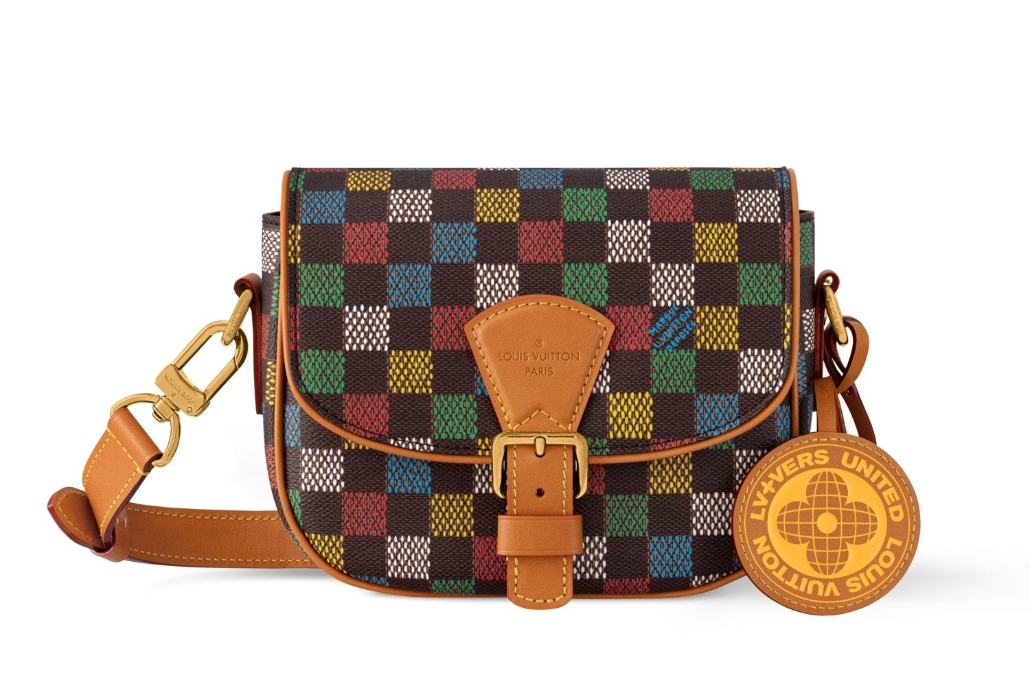 ルイ・ヴィトン“カラフルチェック柄”のダミエ・パターン、メンズバッグ