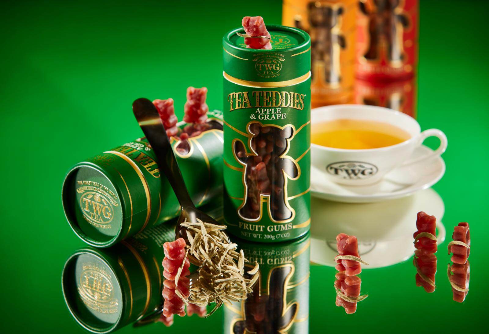 TWG Tea「テディベア型」フルーツグミ、お湯に入れると華やか“ホワイト