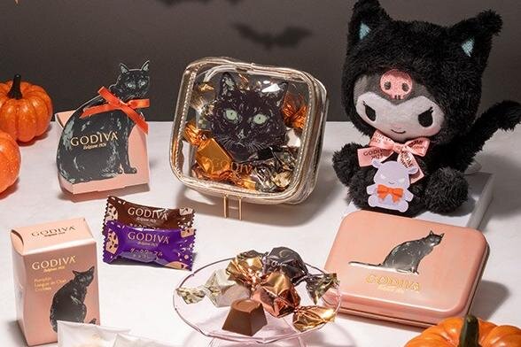 ゴディバ「黒ネコ×淡いピンク」パケの25年ハロウィンチョコ