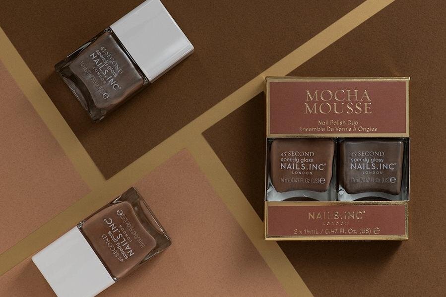 ネイルズ インク25年冬ネイルキット、まろやかに溶け込むモカブラウン