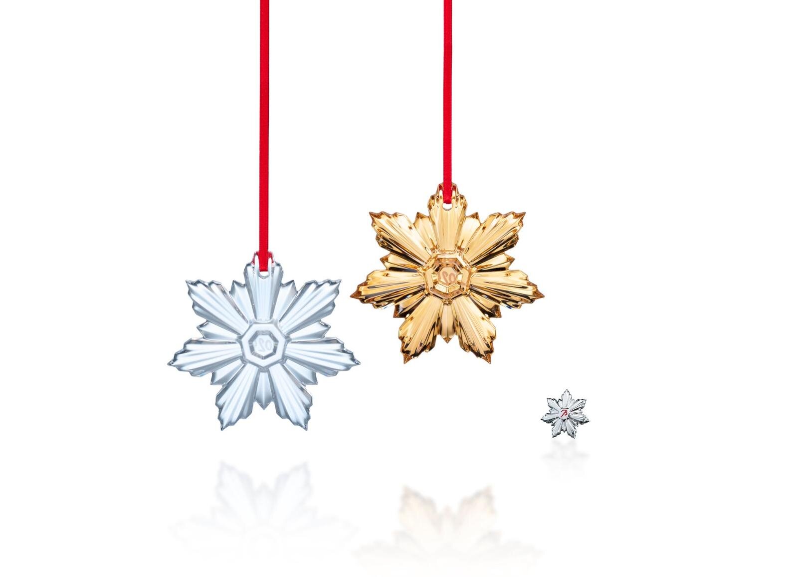 バカラの25年クリスマス、“クリスタル輝く”オーナメント＆新年を祝う