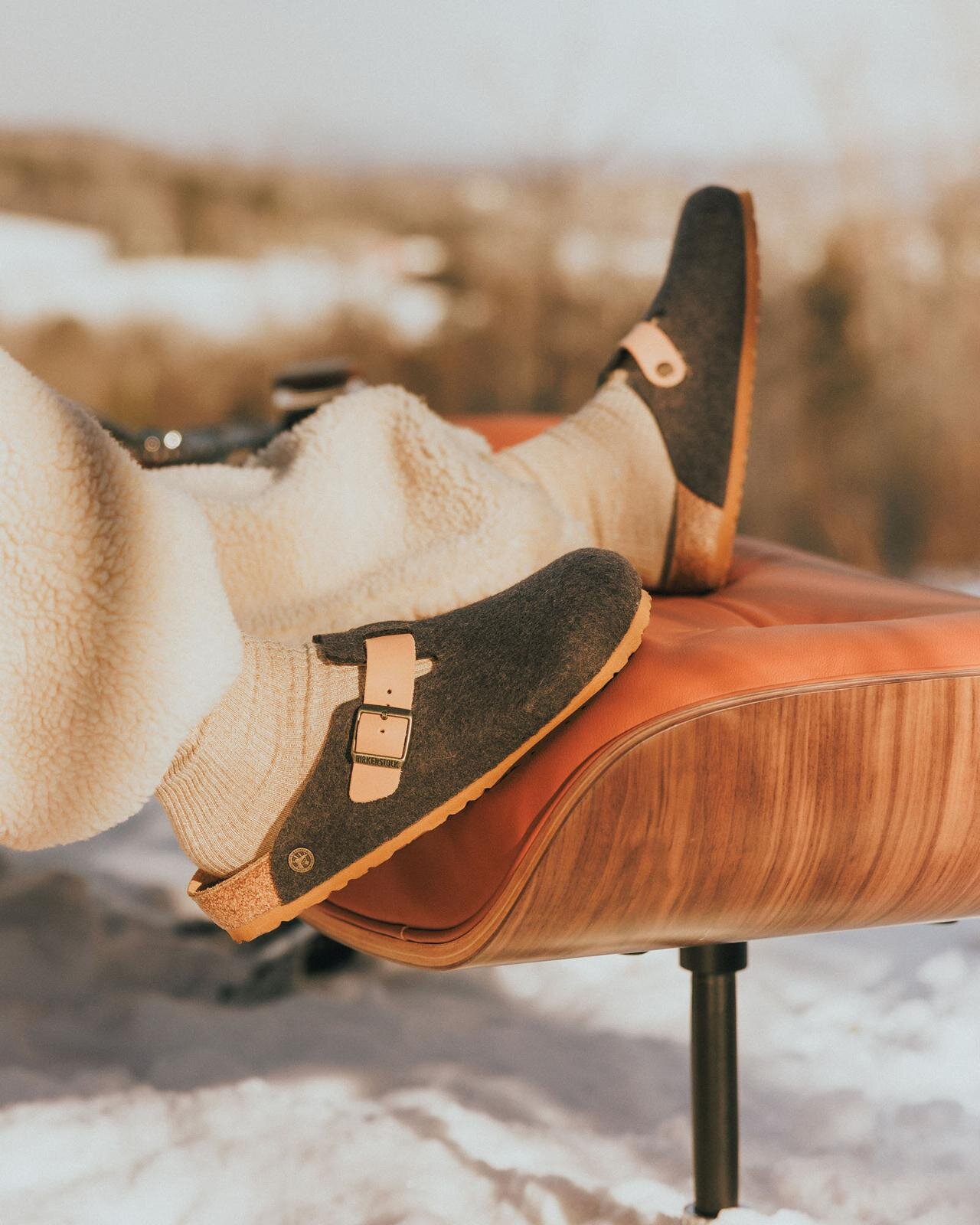 ビルケンシュトックの「ボストン」フェルト仕様シューズを自然着想