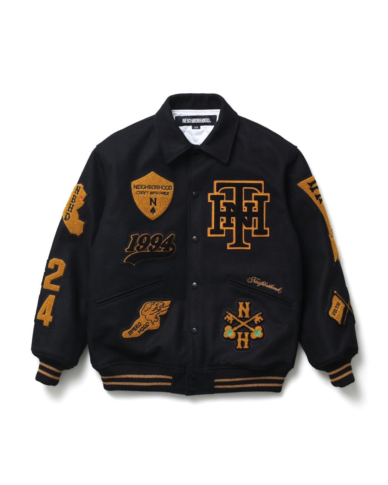 ネイバーフッド26年新年限定“レザー袖”のスタジャン＆「東京」プリント