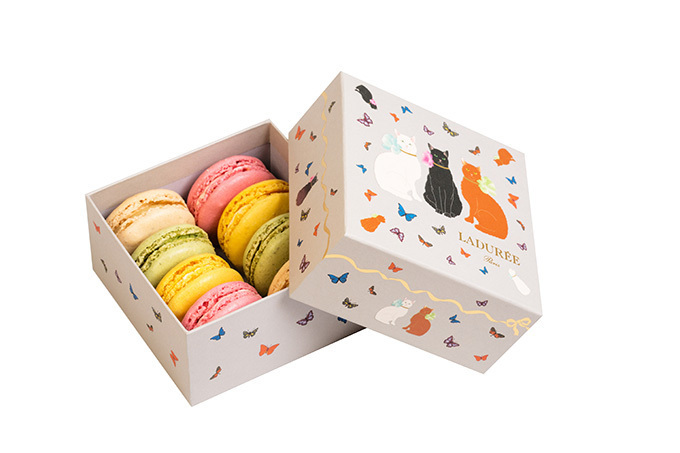 ラデュレから新年を祝うガレット・デ・ロワ、愛らしい猫の限定マカロン
