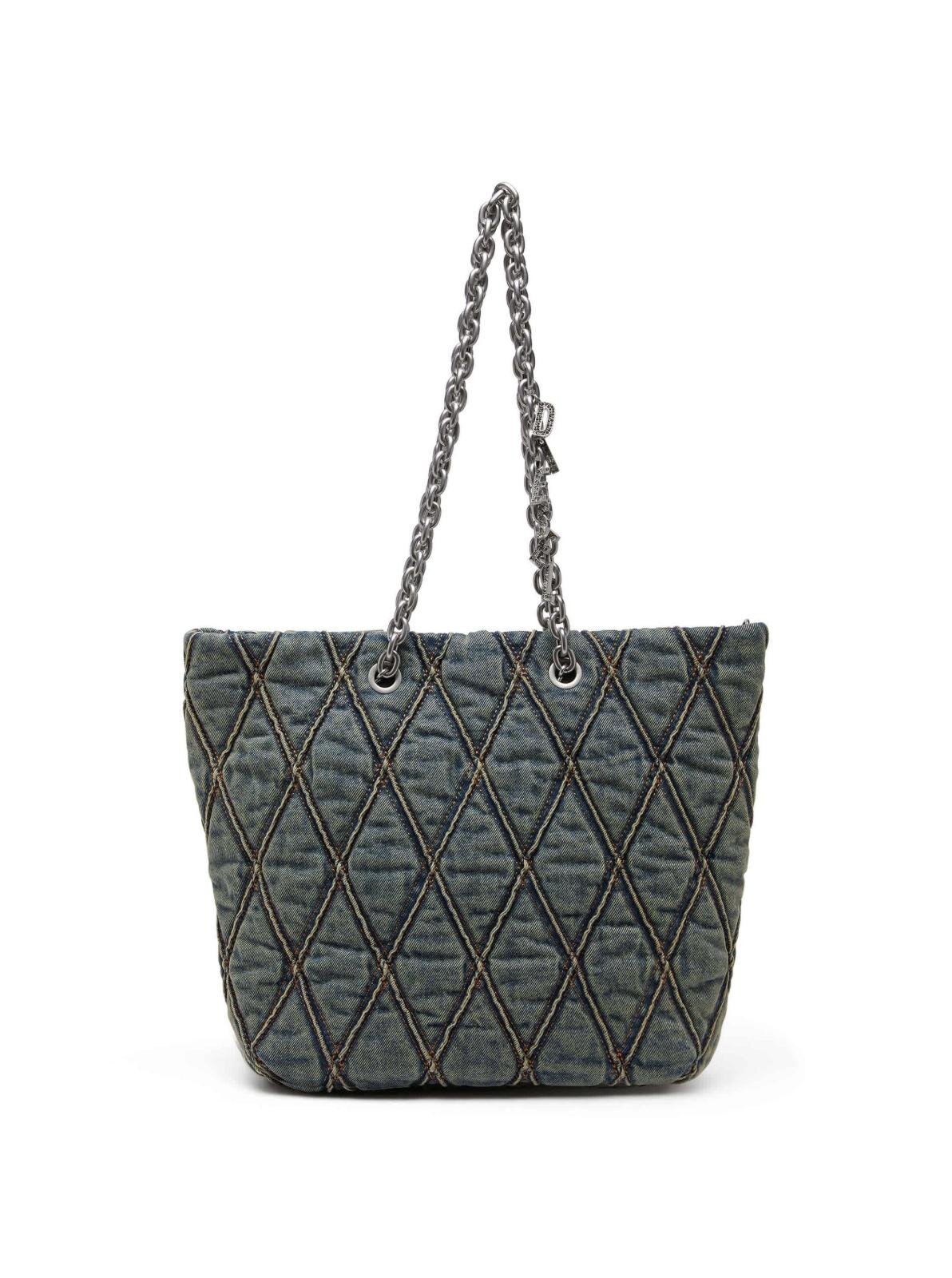 ディーゼル“ロゴ入り”幅広ストラップのハンドバッグ、ヴィンテージ風