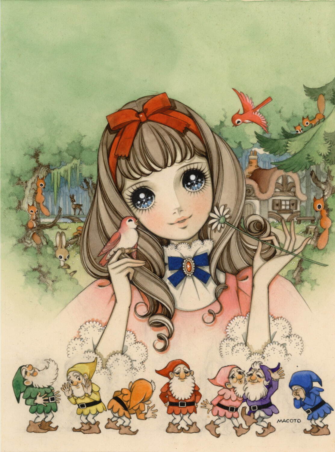 高橋真琴の個展が東京・有明で、プリンセスを描いた原画を中心に過去