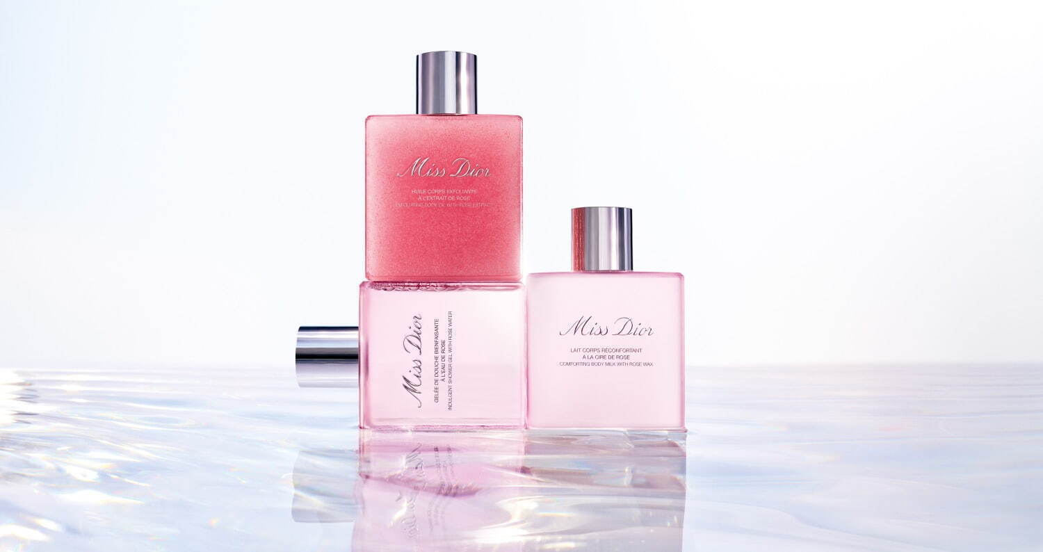 ミス ディオール」“優しくローズ香る”24年秋ボディケア、ピンク色の