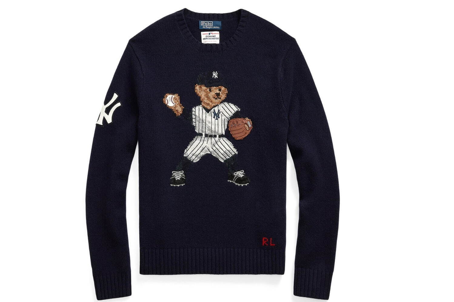 ポロ ラルフ ローレン×ヤンキース、ユニフォーム姿のポロ ベアセーター