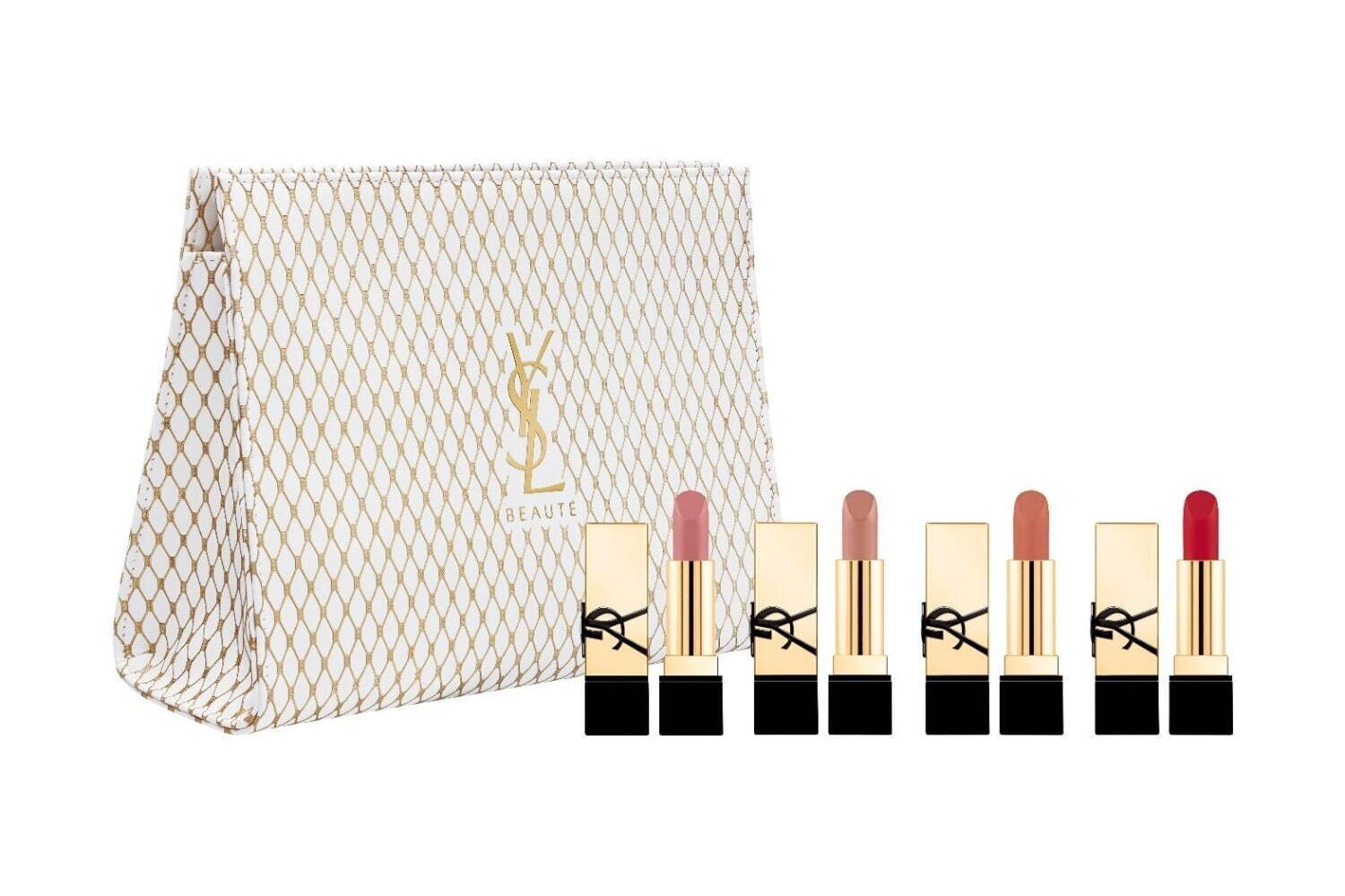 イヴ・サンローラン24年クリスマスコフレ第2弾、ゴールドレース柄