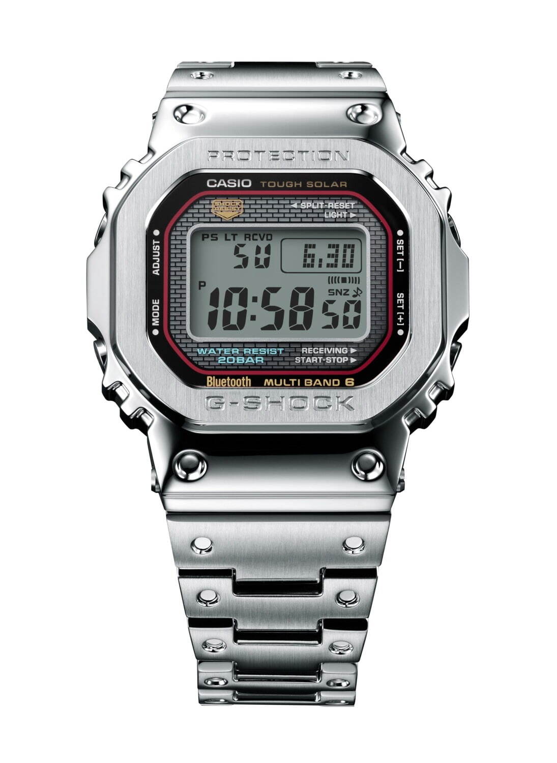 G-SHOCKフルメタル腕時計「GMW-B5000」赤青黄色の初代モデルカラーで