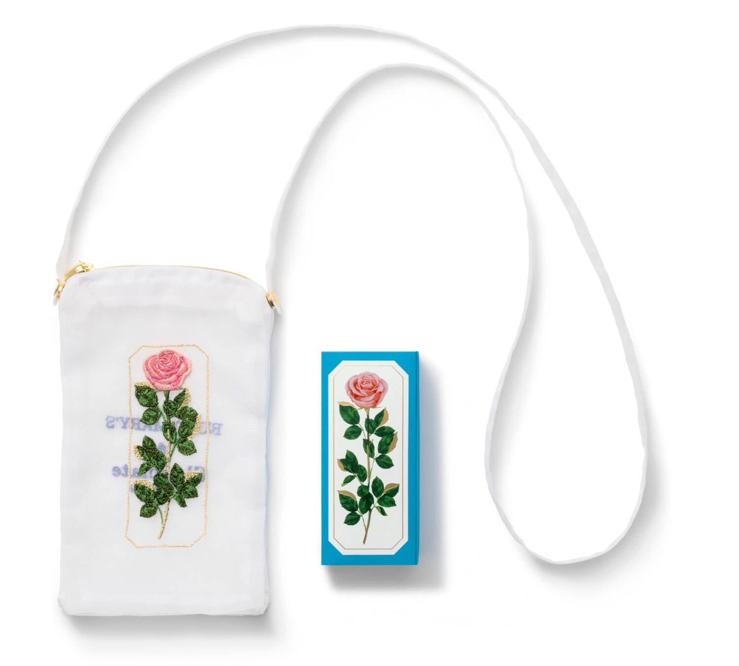 ルル メリー×ブリジットタナカ、“一輪のバラ”刺繍のオーガンジーバッグ