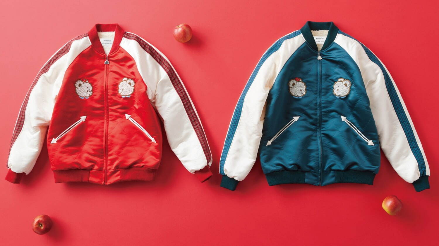 ケイスケ カンダ×ファミリアの大人服“子グマとゾウ”のスカジャン