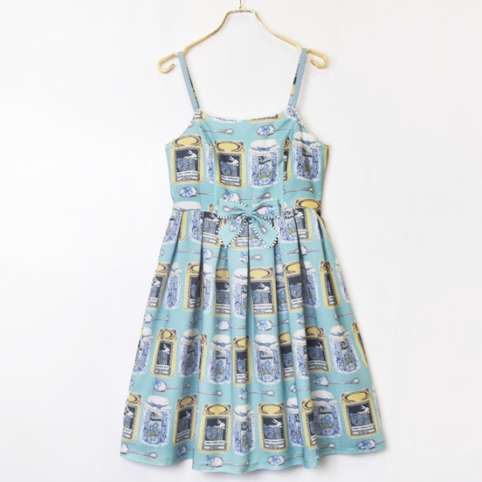 エミリーテンプルキュート「紅茶缶＆スミレの砂糖漬け」柄ワンピース