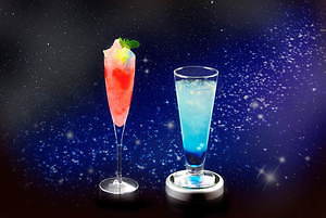 七夕”テーマの「宇宙カクテル」東京ドームホテルで、星のお菓子で