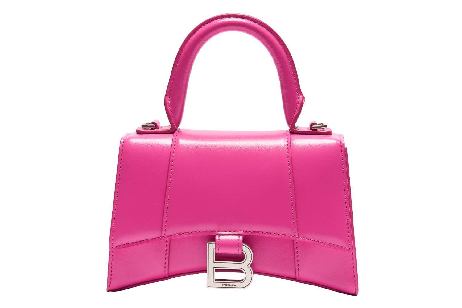 バレンシアガの新作「アワーグラス」Bメタルを飾ったカーブ底のバッグ